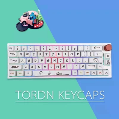 Graffiti 104+23 XDA profile Keycap PBT Dye-subbed Cherry MX Keycaps Set Mechanical Gaming Keyboard